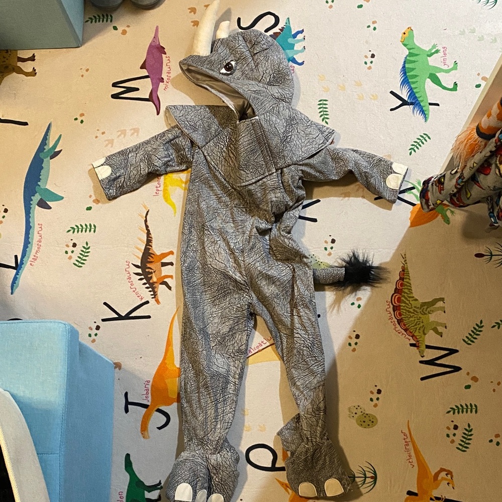 Gray Rhino Costume 4T